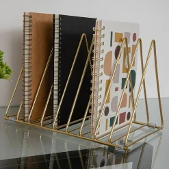 Martha Stewart Gold Mesh 9 Slot File Holder