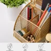 Martha Stewart Gold Small Desktop Organizer