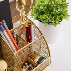 Martha Stewart Gold Small Desktop Organizer