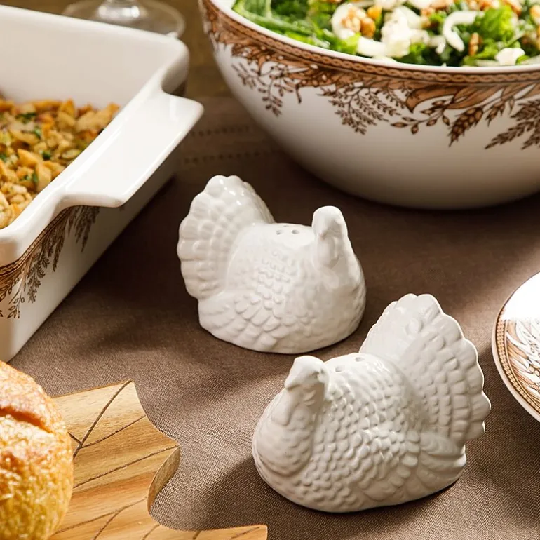 Martha Stewart Harvest Stoneware Turkey Salt & Pepper Shaker