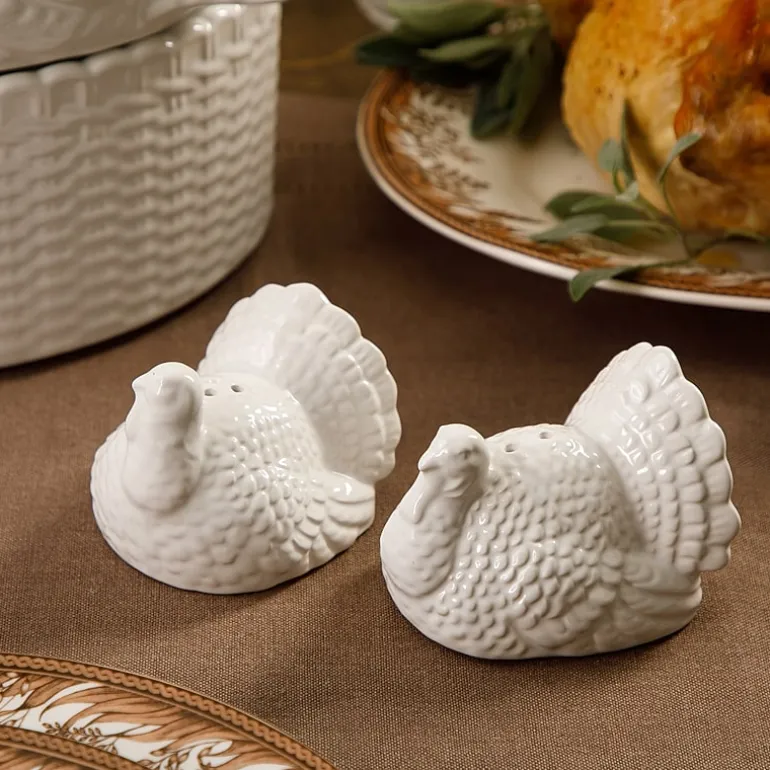 Martha Stewart Harvest Stoneware Turkey Salt & Pepper Shaker