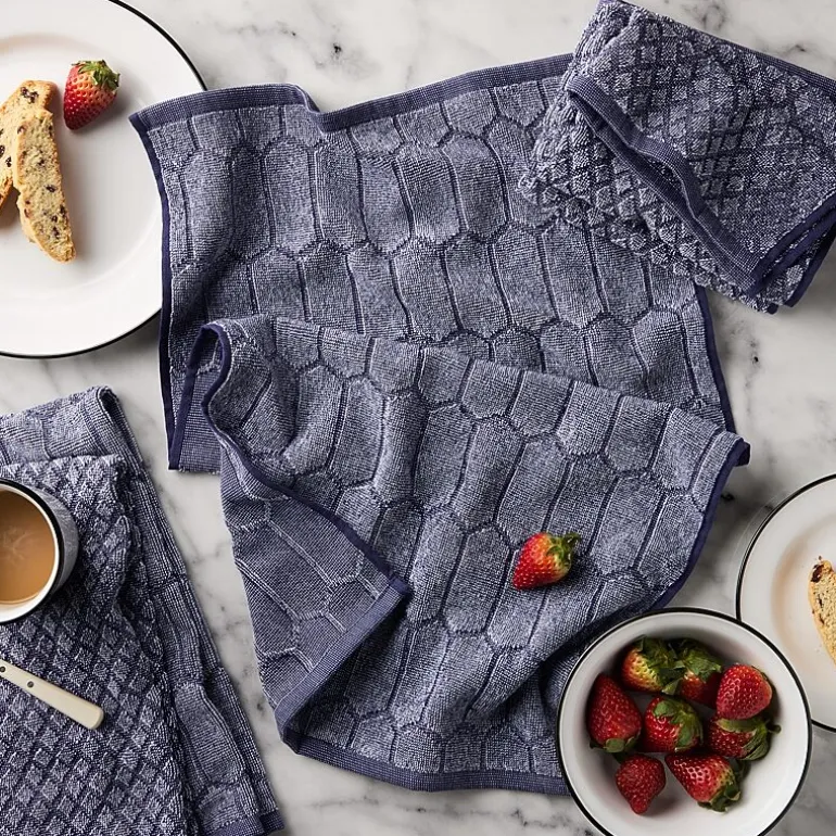 Martha Stewart Honeycomb Chambray 4-pc. Kitchen Towel Set