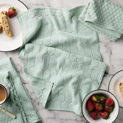 Martha Stewart Honeycomb Chambray 4-pc. Kitchen Towel Set