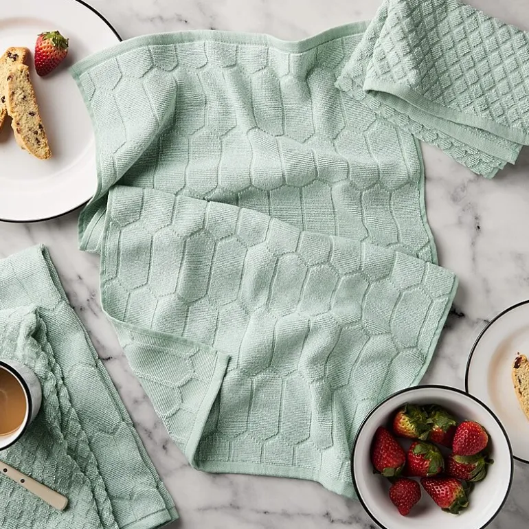 Martha Stewart Honeycomb Chambray 4-pc. Kitchen Towel Set