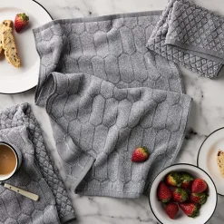 Martha Stewart Honeycomb Chambray 4-pc. Kitchen Towel Set