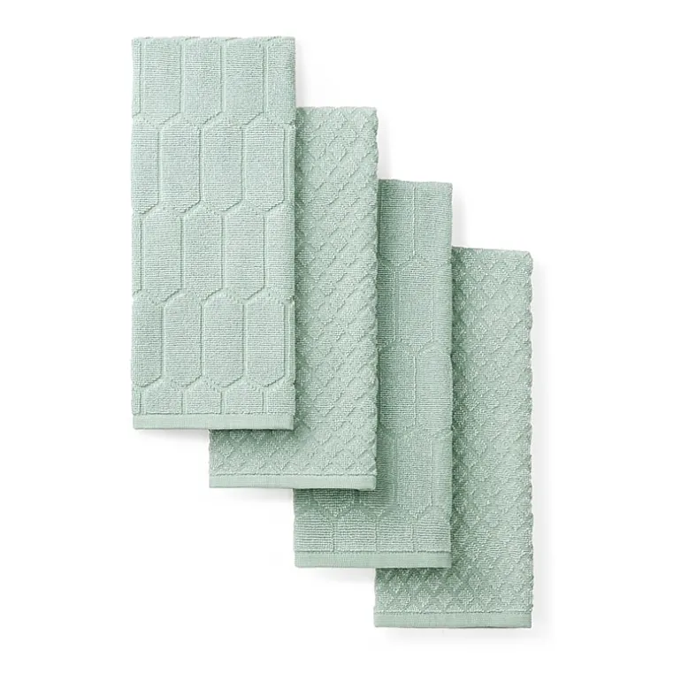 Martha Stewart Honeycomb Chambray 4-pc. Kitchen Towel Set