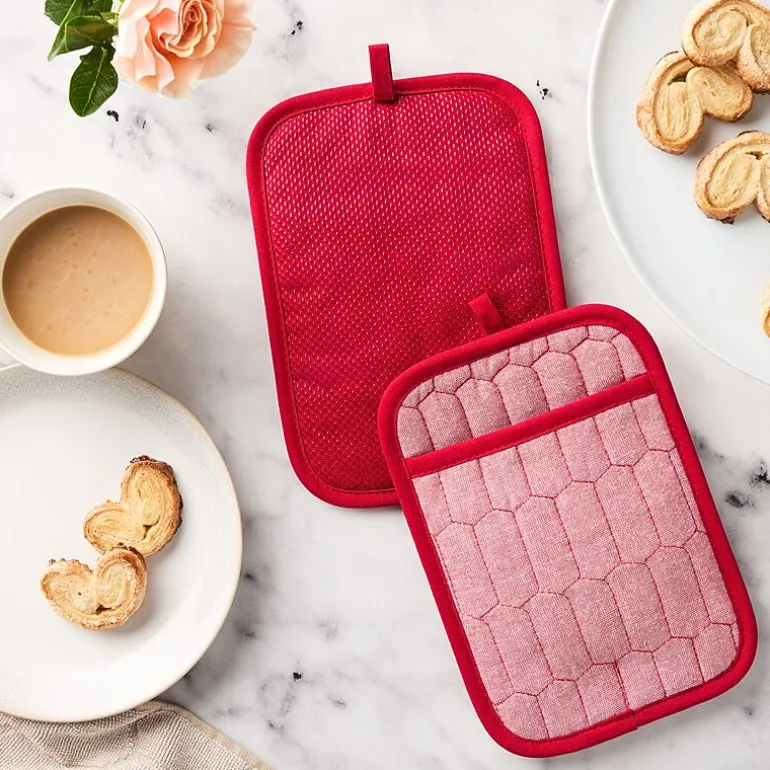 Martha Stewart Honeycomb Quilted 2-pc. Pot Holder Set