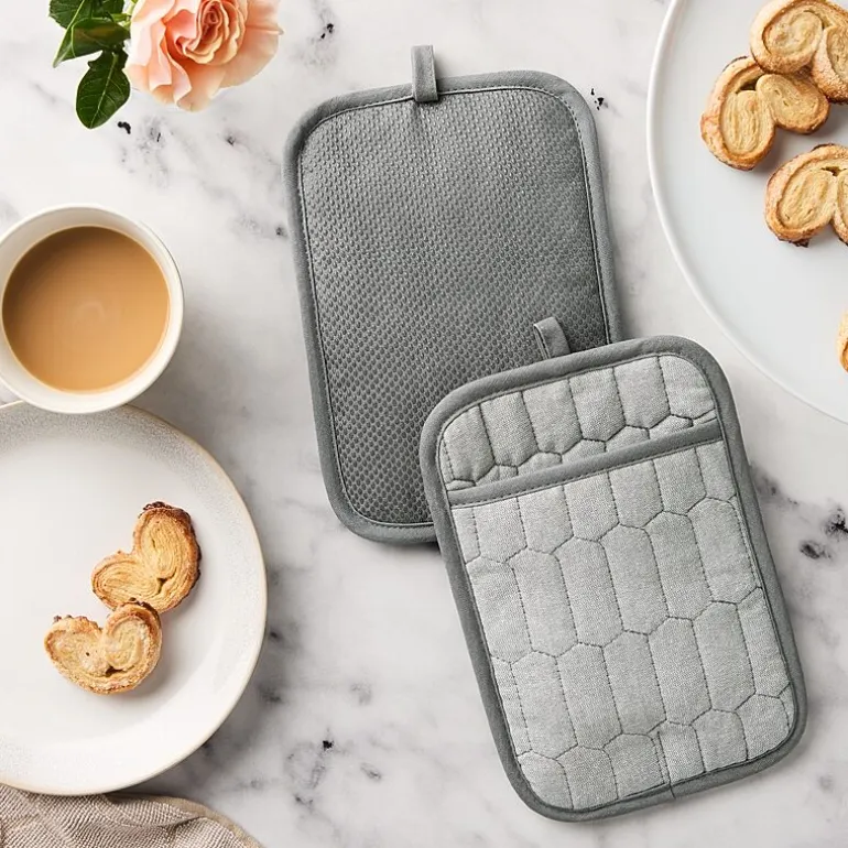 Martha Stewart Honeycomb Quilted 2-pc. Pot Holder Set