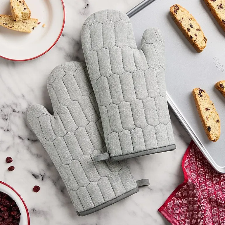 Martha Stewart Honeycomb Quilted 2-pc. Oven Mitt Set