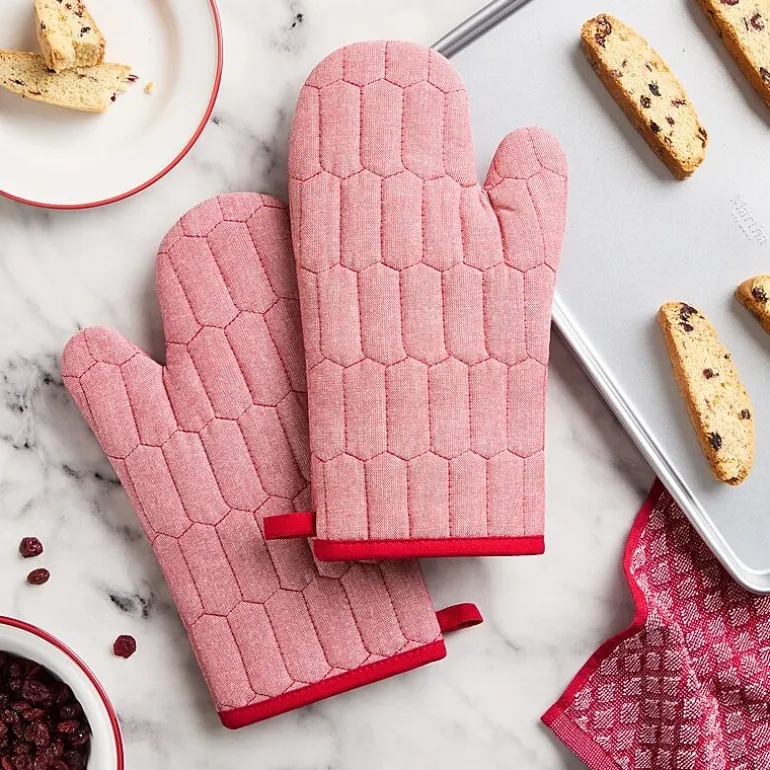 Martha Stewart Honeycomb Quilted 2-pc. Oven Mitt Set