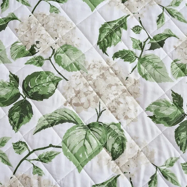 Martha Stewart Hydrangea Floral Easy Care Quilt Set