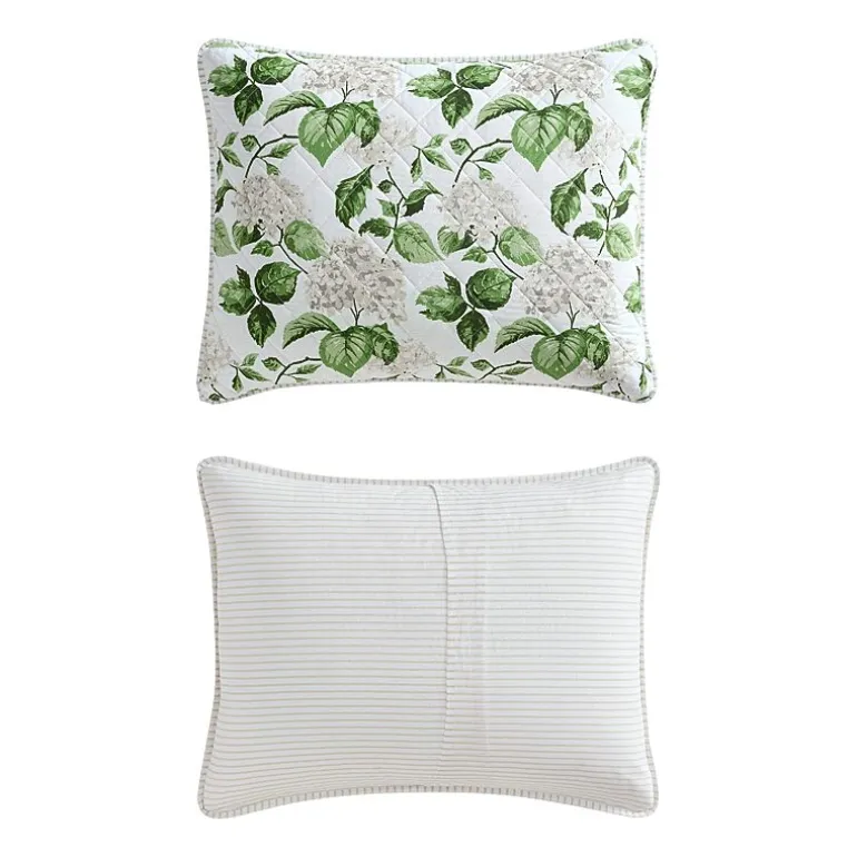 Martha Stewart Hydrangea Floral Easy Care Quilt Set