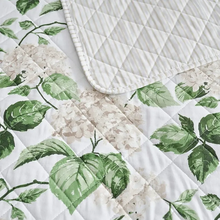 Martha Stewart Hydrangea Floral Easy Care Quilt Set