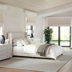 Martha Stewart Kay Upholstered Platform Bed