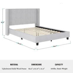 Martha Stewart Kay Upholstered Platform Bed