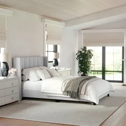 Martha Stewart Kay Upholstered Platform Bed