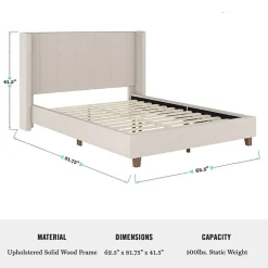 Martha Stewart Kay Upholstered Platform Bed