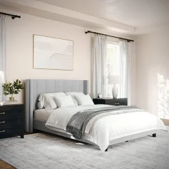 Martha Stewart Kay Upholstered Platform Bed