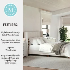 Martha Stewart Kay Upholstered Platform Bed