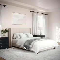 Martha Stewart Kay Upholstered Platform Bed
