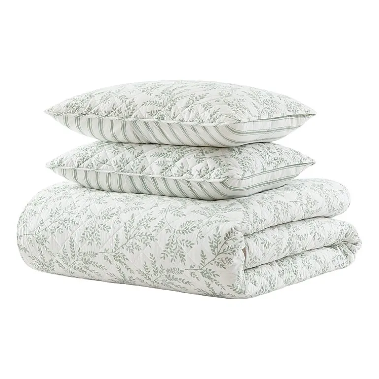 Martha Stewart Murray Leaves Easy Care Quilt Set