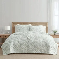 Martha Stewart Murray Leaves Easy Care Quilt Set