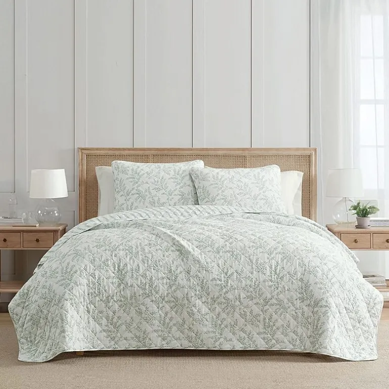 Martha Stewart Murray Leaves Easy Care Quilt Set