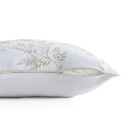 Martha Stewart Murray Leaves Embroidered 18x18 Square Throw Pillow
