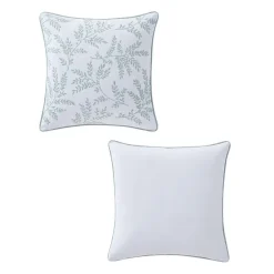 Martha Stewart Murray Leaves Embroidered 18x18 Square Throw Pillow