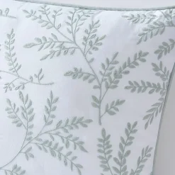 Martha Stewart Murray Leaves Embroidered 18x18 Square Throw Pillow