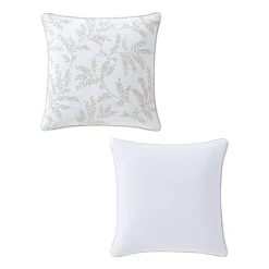Martha Stewart Murray Leaves Embroidered 18x18 Square Throw Pillow
