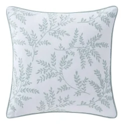 Martha Stewart Murray Leaves Embroidered 18x18 Square Throw Pillow
