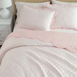 Martha Stewart Olivia Gingham Easy Care Quilt Set