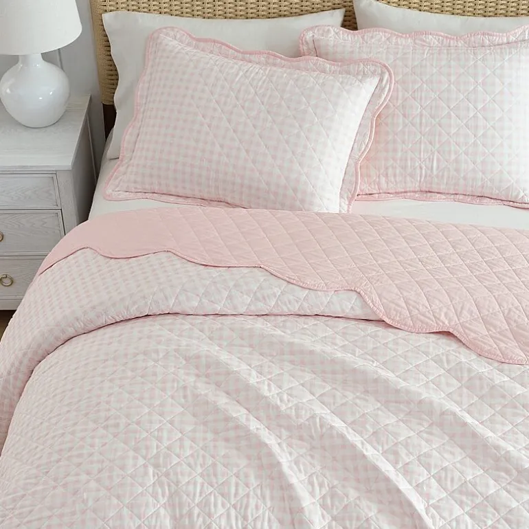 Martha Stewart Olivia Gingham Easy Care Quilt Set