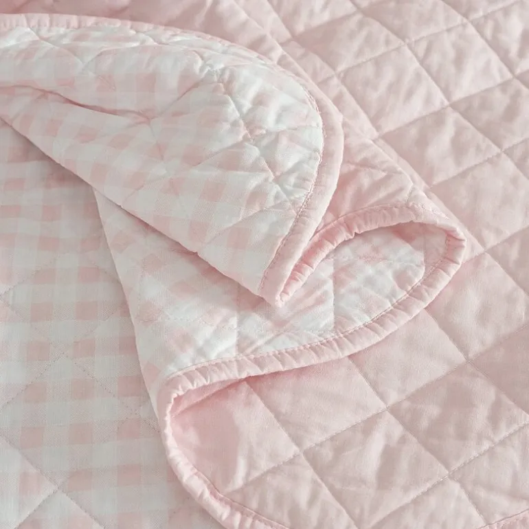 Martha Stewart Olivia Gingham Easy Care Quilt Set