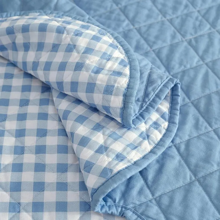 Martha Stewart Olivia Gingham Easy Care Quilt Set