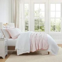 Martha Stewart Olivia Gingham Easy Care Quilt Set