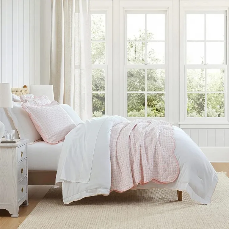 Martha Stewart Olivia Gingham Easy Care Quilt Set