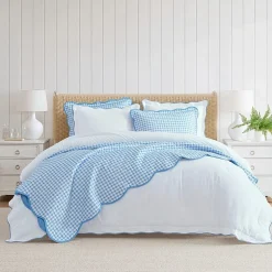 Martha Stewart Olivia Gingham Easy Care Quilt Set