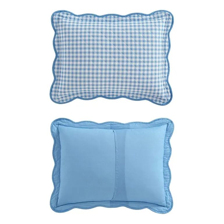 Martha Stewart Olivia Gingham Easy Care Quilt Set