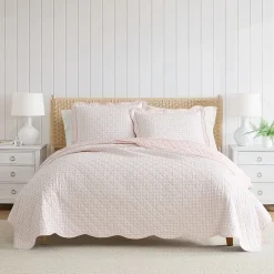 Martha Stewart Olivia Gingham Easy Care Quilt Set