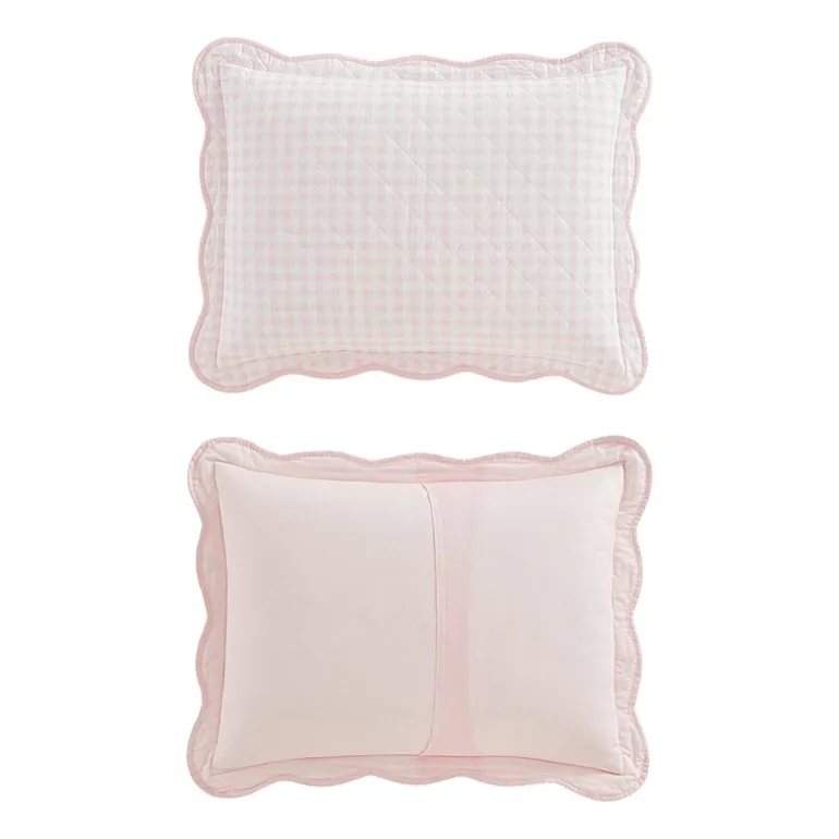 Martha Stewart Olivia Gingham Easy Care Quilt Set