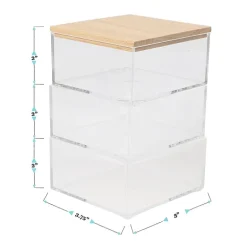 Martha Stewart 3 Pack Bins With MDF Lid