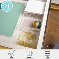 Martha Stewart 3 Pack Bins With MDF Lid