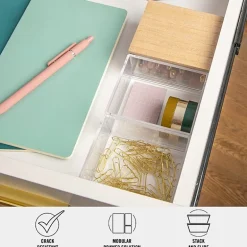 Martha Stewart 3 Pack Bins With MDF Lid