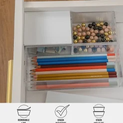 Martha Stewart 3 Pack Bins With MDF Lids