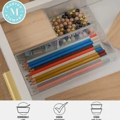 Martha Stewart 3 Pack Bins With MDF Lids
