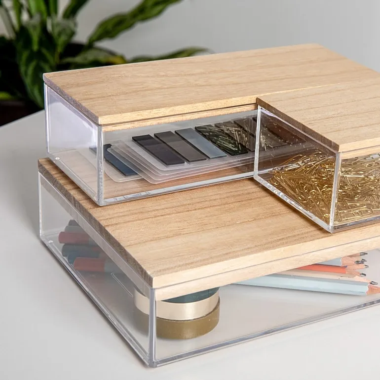 Martha Stewart 3 Pack Bins With MDF Lids