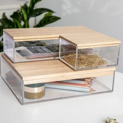 Martha Stewart 3 Pack Bins With MDF Lids