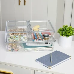 Martha Stewart 4 Pack Clear Storage Boxes And Lids